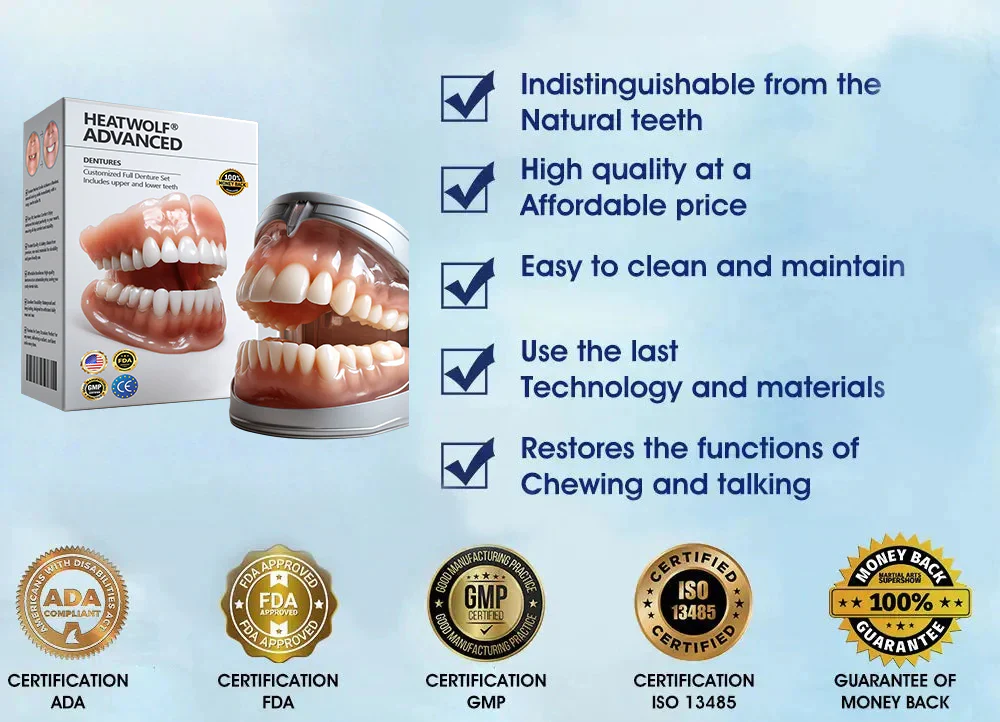 HEATWOLF® 🧡Premium Advanced Customized Full Denture Set 🧡 (⏰Limited time discount last 30 minutes)