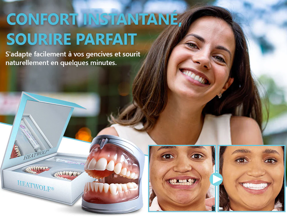 Boutique Officielle | 🌟Ensemble Complet de Dentiers en Silicone HEATWOLF® 🧑🏼‍⚕️Recommandé par l’Association Dentaire Française (ADF)