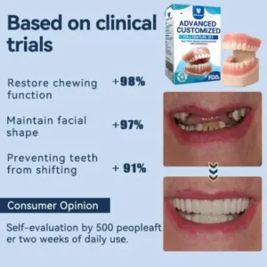 Bikenda® 👧🏻🔆- 𝐏𝐫𝐞𝐦𝐢𝐮𝐦 𝐃𝐞𝐧𝐭𝐮𝐫𝐞- (✨Suitable for all mouth shapes, custom-made dentures for a perfect fit✨）