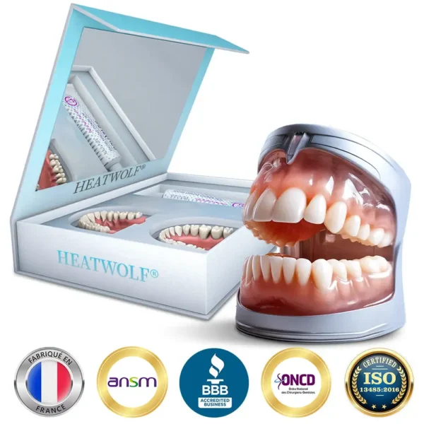 Boutique Officielle | 🌟Ensemble Complet de Dentiers en Silicone HEATWOLF® 🧑🏼‍⚕️Recommandé par l’Association Dentaire Française (ADF)