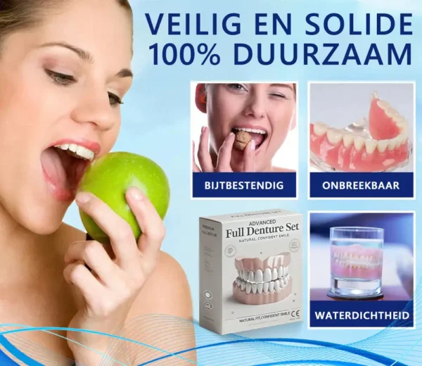 HEATWOLF™ Geavanceerde op maat gemaakte volledige protheseset🌸(Officieel aanbevolen product door de Belgische Tandartsenvereniging (BDA))🎁