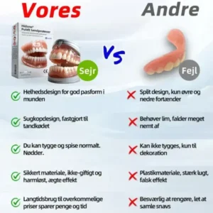 Hidone® Fuldt tandproteser Sæt 🦷🦷💃Avancerede selvjusterende tandlæge Materialer (⏰Begrænset tidsrabat sidste 30 minutter⏰)
