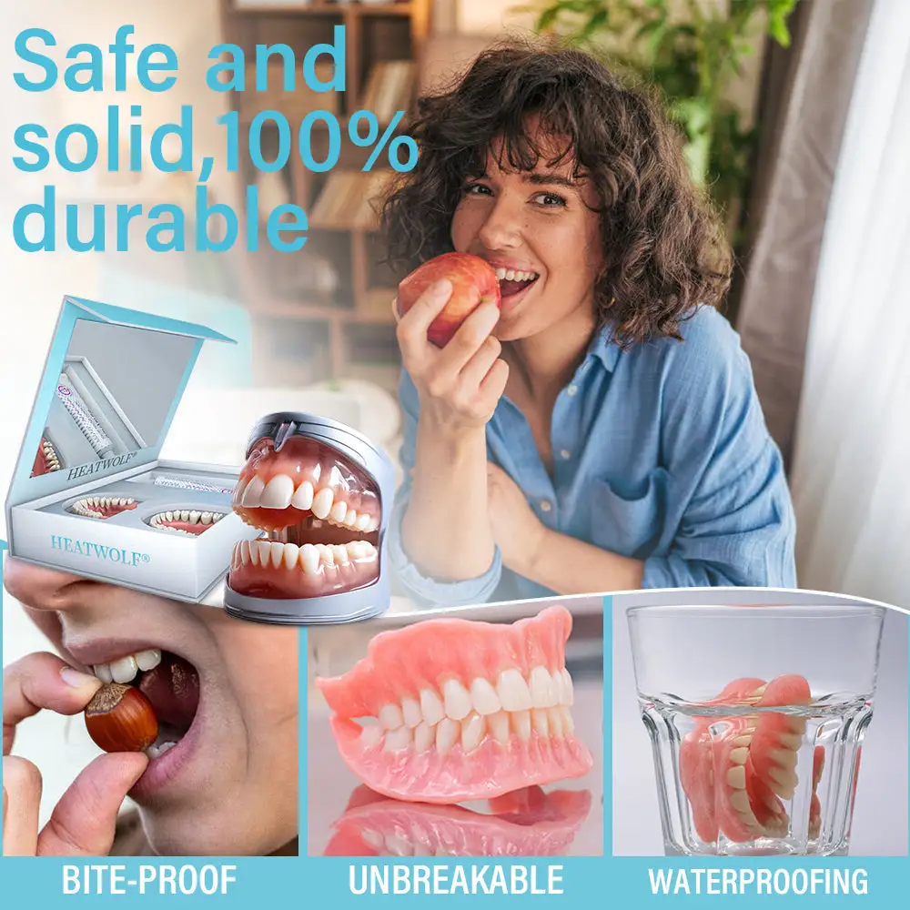 ✅Official Store | HEATWOLF® Silicone Full Denture Set 🧑🏼‍⚕️Canadian Dental Association (CDA) Recommendation🍁