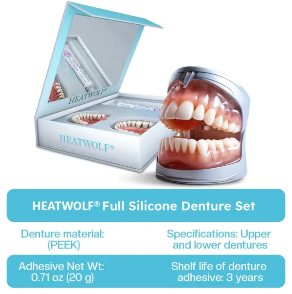 ✅Official Store | HEATWOLF® Silicone Full Denture Set 🧑🏼‍⚕️Canadian Dental Association (CDA) Recommendation🍁