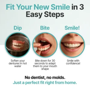 Advanced Custom-Fit Functional Dentures 🦷 Smile Confidently Again in Just 3 Minutes No Dentist Needed!
