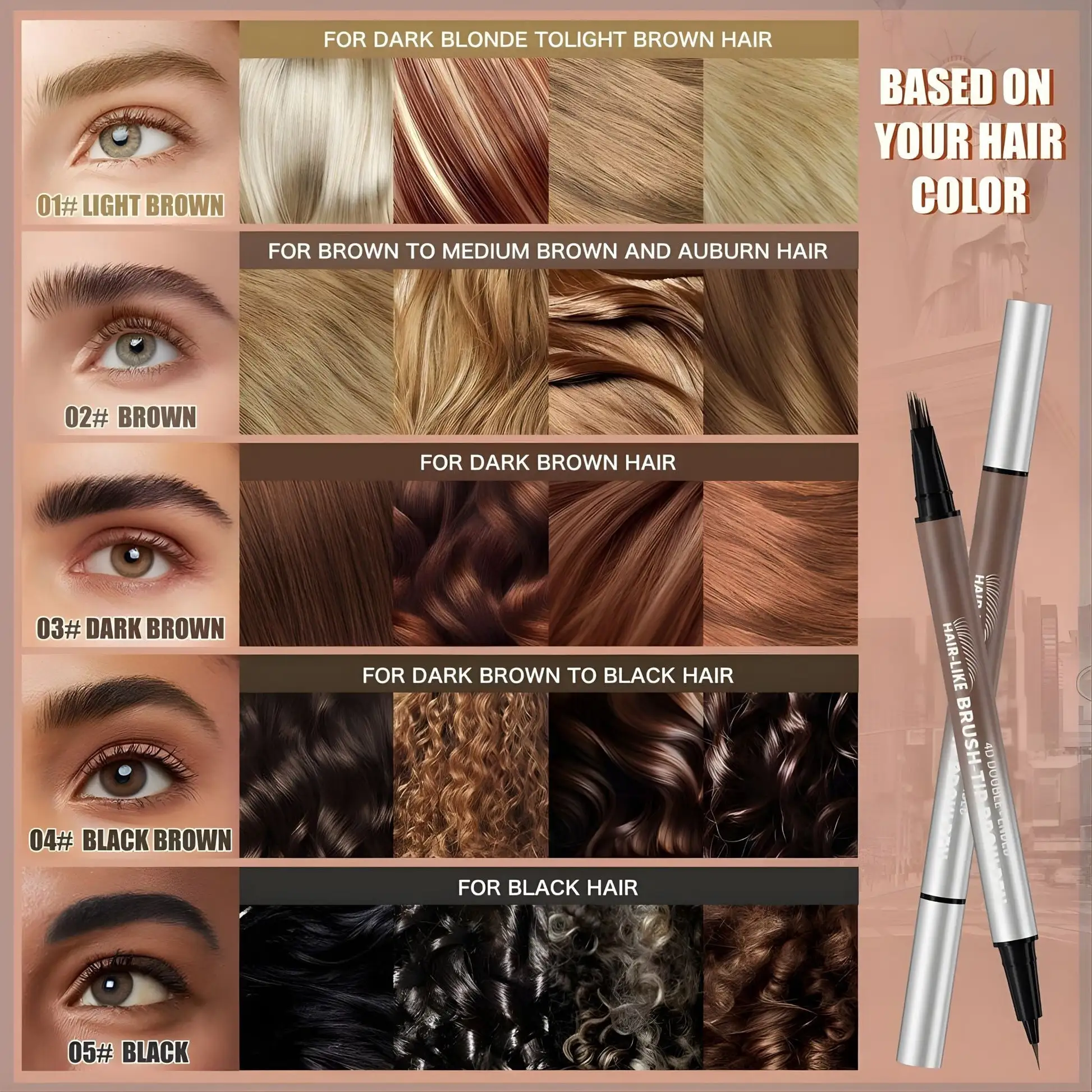 Zakdavi™ Microblading Hair-Stroke Brow Pen